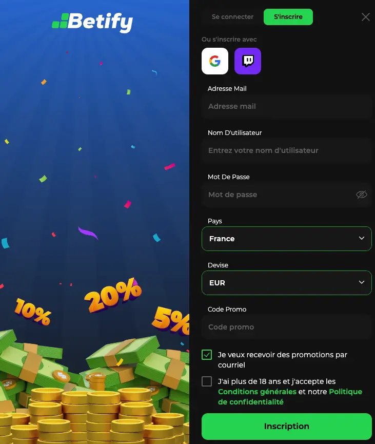 Meilleur casino betify à France